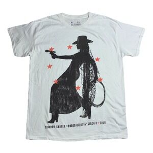 Beyonce Most Wanted Tee M White Cowboy Carter Tour‎ 2025 Merch NEW *line
